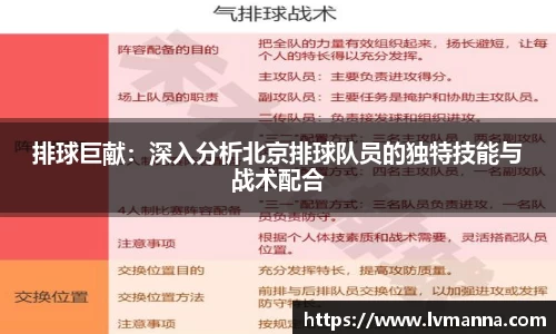 排球巨献：深入分析北京排球队员的独特技能与战术配合